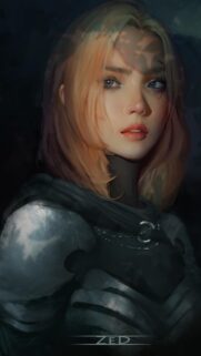 Stunning Fantasy Warrior Princess Digital Art Portrait High Resolution Mobile Wallpaper