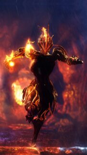 Warframe Gaming Wallpaper: Epic Tenno Ninja Combat High-Quality Mobile Background