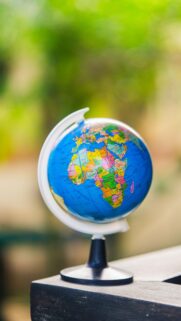 Educational Globe Focused on Africa Earth Desktop Mobile Wallpaper