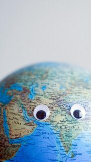 Funny Googly Eyes Earth Globe Quirky Mobile Wallpaper