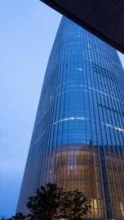 Stunning Blue Glass Skyscraper Urban Architecture Phone Wallpaper