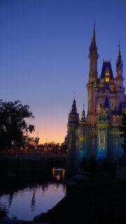Magical Cinderella Castle at Sunset Mobile Phone Wallpaper