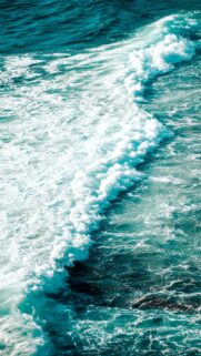 Stunning Turquoise Ocean Wave High Resolution Mobile Wallpaper