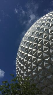 Epcot Spaceship Earth Geometric Silver Dome Mobile Wallpaper