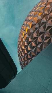 Stunning Epcot Spaceship Earth Geometric Architecture Mobile Wallpaper