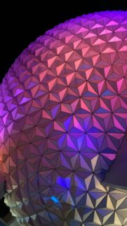 Stunning Epcot Spaceship Earth Geometric Night Sky Mobile Wallpaper