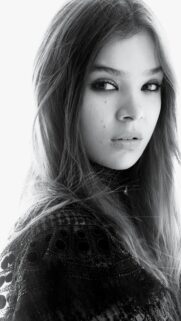 Hailee Steinfeld Stunning Black and White Portrait Mobile Wallpaper
