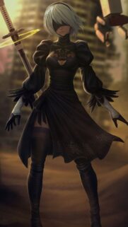 2B Nier Automata 4K Gaming Mobile Wallpaper | Stunning Android & iPhone Background