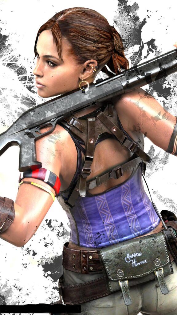 Sheva Alomar Resident Evil 5 Fierce Warrior Wallpaper for Mobile