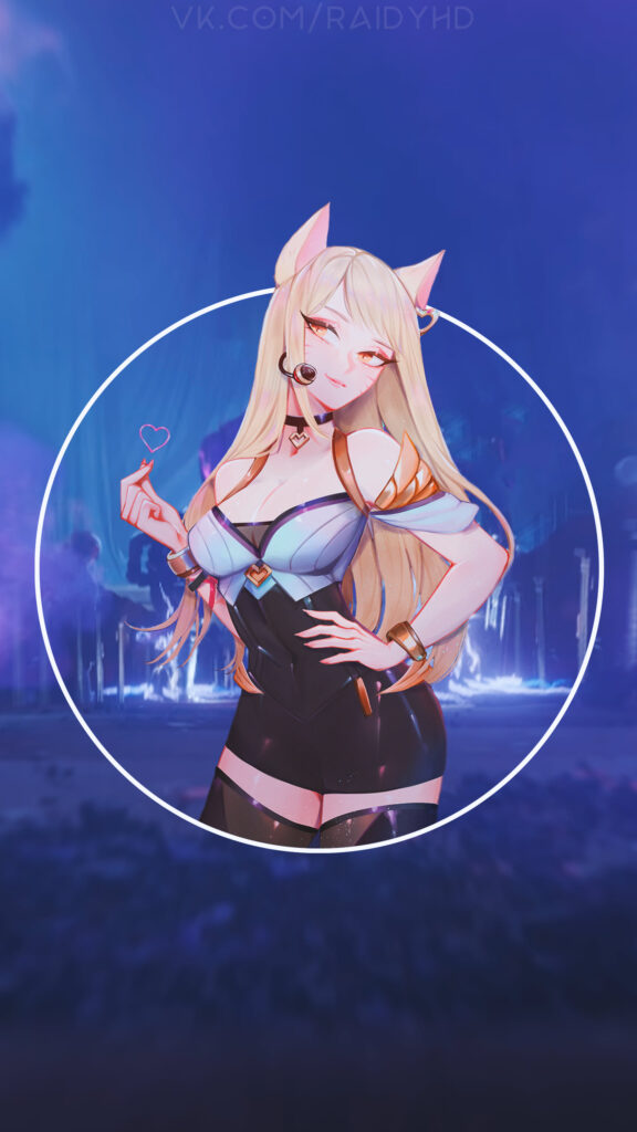 Ahri KDA Popstar Anime Girl High Quality Mobile Wallpaper