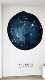 Aquarius Constellation Zodiac Star Sign Aesthetic Digital Wallpaper