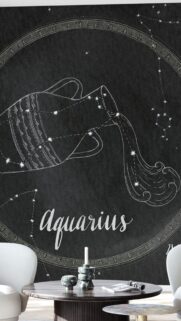 Aquarius Zodiac Constellation Art Celestial Aesthetic Phone Wallpaper