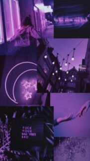 Purple Aesthetic Aquarius Zodiac Vision Board Phone Wallpaper