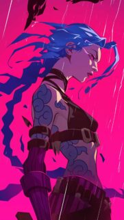 Arcane High-Quality 4K Mobile Wallpaper – Stunning Jinx and Vi Art for Phone Screen