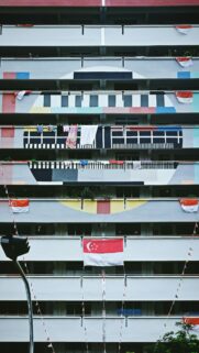Colorful Singapore HDB Building Architecture Street Photography Wallpaper