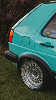 Teal Modified VW Golf Mk2 Stance Car Mobile Wallpaper