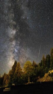 Starlit Night Sky with Shooting Star Celestial Energy Spiritual Wallpaper