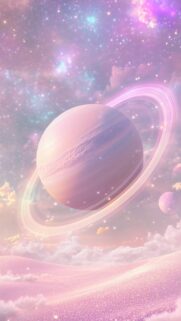 Pastel Cosmic Planet Manifestation Energy Aesthetic Phone Wallpaper