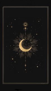 Celestial Crescent Moon Spiritual Energy Aesthetic Mobile Phone Wallpaper