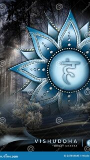 Vishuddha Throat Chakra Spiritual Energy and Healing Art Wallpaper