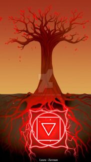 Root Chakra Spiritual Energy Healing Aesthetic Mobile Wallpaper