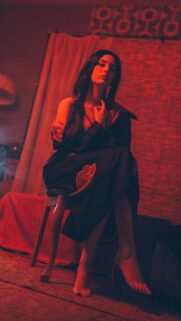 Stunning Akatsuki Cosplay Aesthetic Red Lighting Phone Wallpaper
