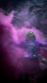 Joker Cosplay with Purple Smoke Dark Aesthetic Mobile Wallpaper