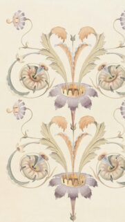 Elegant Victorian Floral Art Pattern Mobile Phone Wallpaper