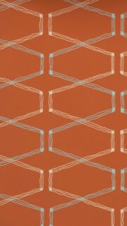 Minimalist Terracotta Geometric Line Art Pattern Mobile Wallpaper