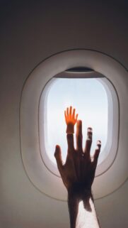 Funny Airplane Finger Puppet Hand Silhouette Mobile Wallpaper