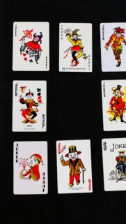 Vintage Joker Playing Cards Collection Pattern Mobile Wallpaper