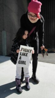Inspiring Fight Like A Girl Protest Sign Child Mobile Wallpaper