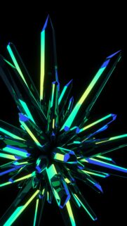 Neon Luminescent Crystal Cluster Energy Aesthetic Phone Wallpaper