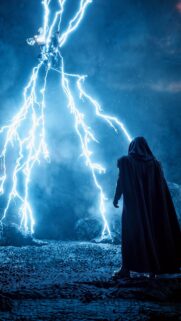 Epic Thor God of Thunder Summoning Lightning Mobile Wallpaper