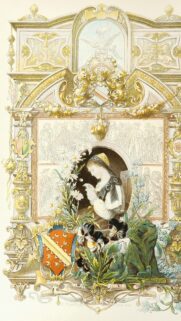 Vintage Alsatian Heritage Illustrative Art Mobile Wallpaper
