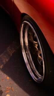Stance Culture Red Sports Car Deep Dish Wheel Phone Wallpaper