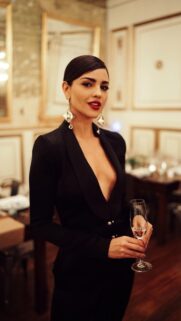 Eiza Gonzalez Elegant Black Blazer Portrait Wallpaper 4K