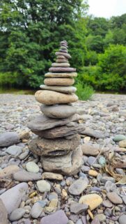 Libra Zodiac Balance and Harmony Aesthetic Stone Stack Wallpaper