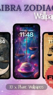 Libra Zodiac Constellation Celestial Balance and Harmony Phone Wallpaper