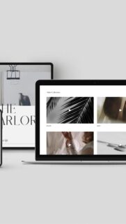 Minimalist Luxury Aesthetic Vision Board for Intentional Manifestation Desktop Wallpaper