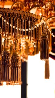 Elegant Gold Tassel Chandelier Luxury Aesthetic Mobile Wallpaper