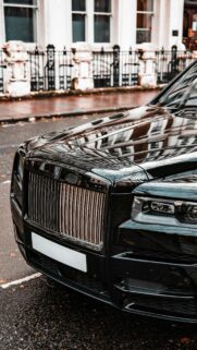 Luxury Black Rolls-Royce Phantom Front View HD Phone Wallpaper