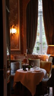 Elegant Fine Dining Restaurant Interior Aesthetic Phone Wallpaper