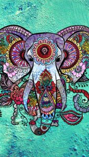 Spiritual Elephant Mandala Art for Mindful Manifestation and Focus Wallpaper