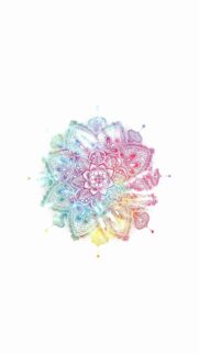 Rainbow Fractal Mandala Spiritual Energy and Meditation Art Wallpaper