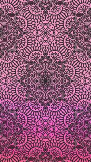 Intricate Pink and Black Mandala Spiritual Energy Art Wallpaper