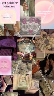 Abundance and Wealth Manifestation Vision Board Aesthetic Wallpaper