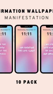 11:11 Manifestation Affirmation Vision Board Phone Wallpaper