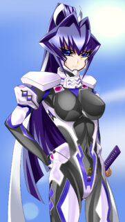 Anime Warrior Girl in Futuristic Mecha Armor High Resolution Wallpaper