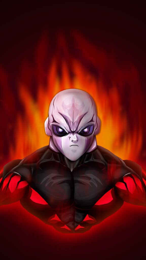 Jiren Dragon Ball Super Intense Fiery Aura Mobile Wallpaper